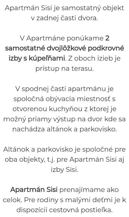 Apartman Sisi Hrabušice Buitenkant foto
